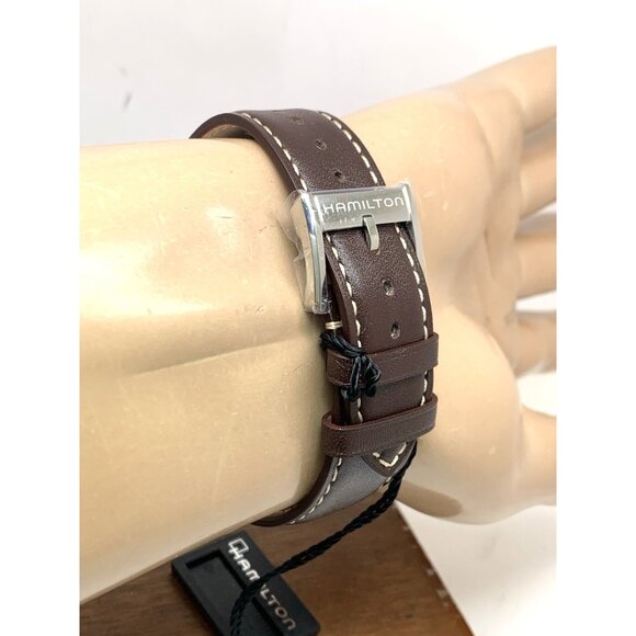 Hamilton Men's Watch H38525561 Swiss Automatic Green Dial Leather Band 40mm - Picture 11 of 15